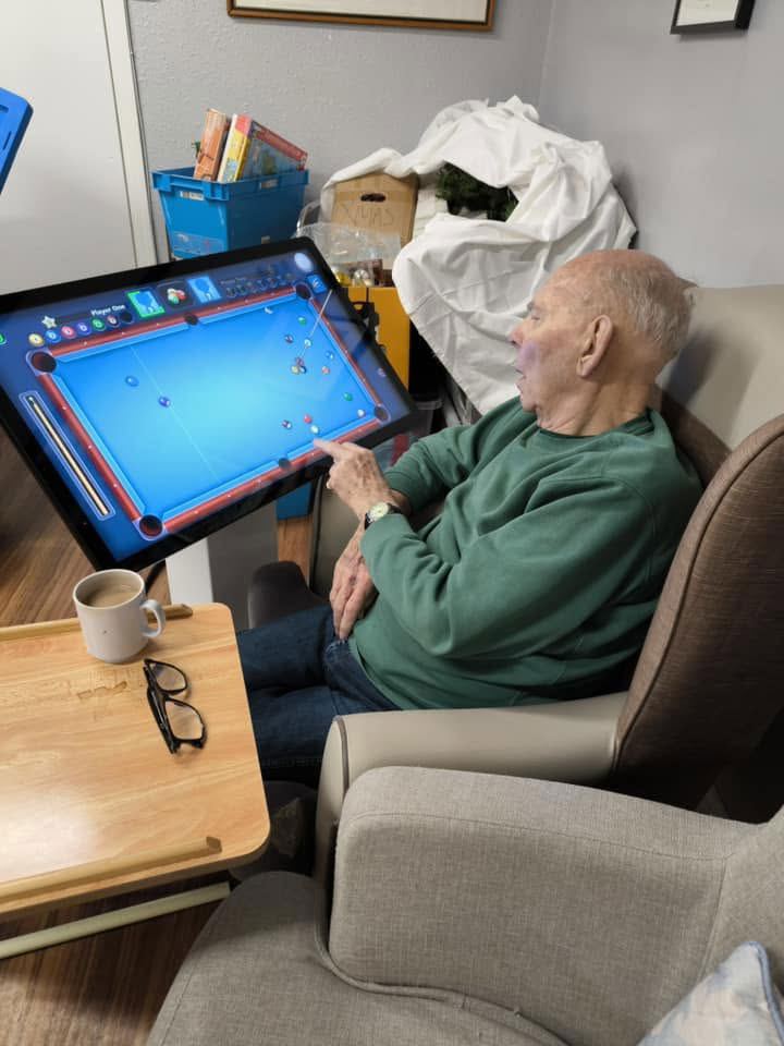 Residents enjoying games at Rickeston Mill